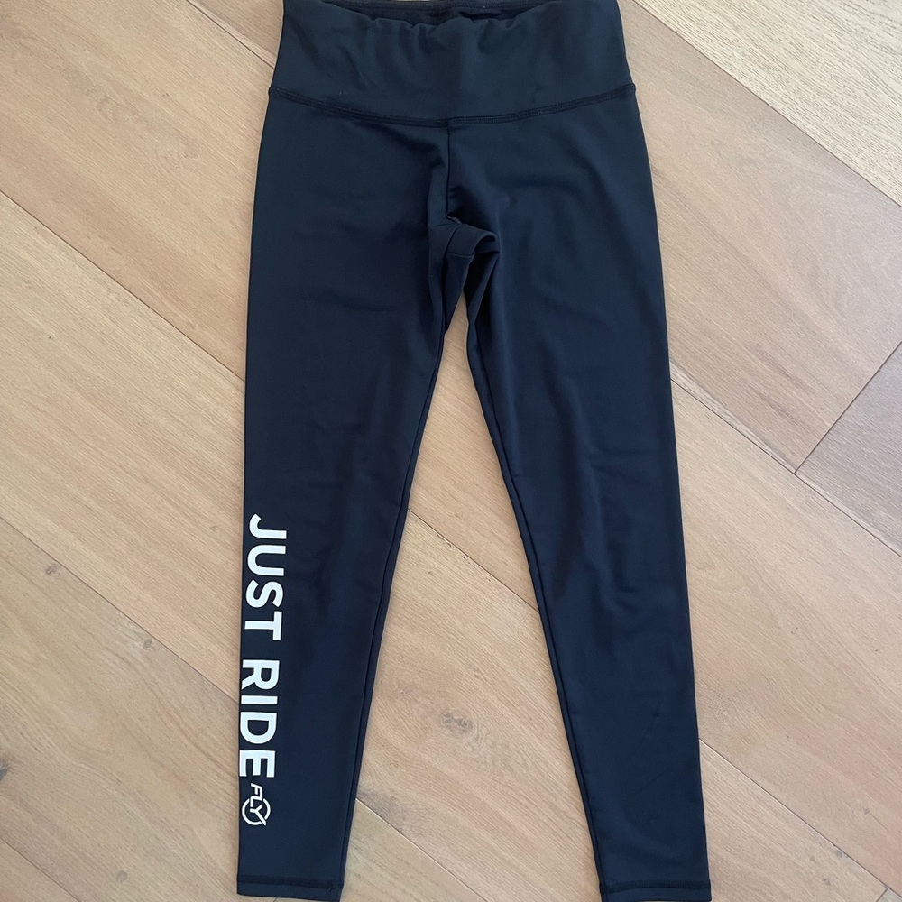 Black Full-Length Leggings with Elastic Waistband